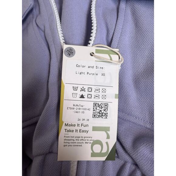 Halara Women Crop Hoodie Jacket Size XS Extra Small Purple Long Sleeve NWT New - Picture 8 of 10